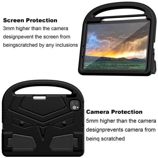 For iPad Air 11 2025 / 2024 Sparrow Style Shockproof Kickstand EVA Tablet Case(Black) by buy2fix