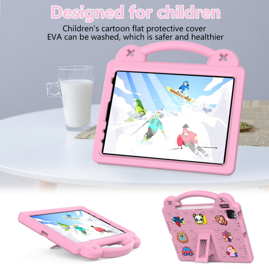For iPad Pro 11 2025 / 2024 Handle Kickstand Children EVA Shockproof Tablet Case(Pink) by buy2fix
