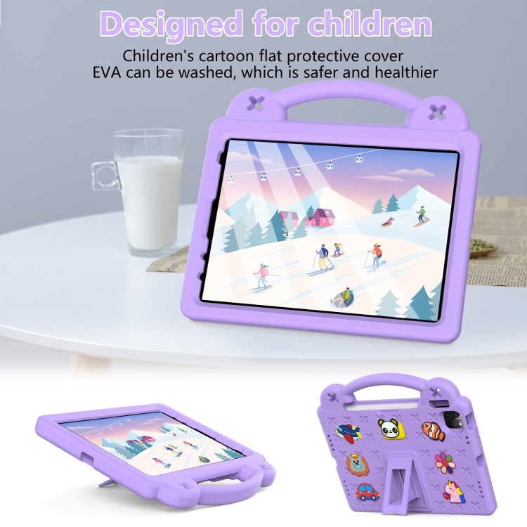 For iPad Pro 11 2024 Handle Kickstand Children EVA Shockproof Tablet Case(Light Purple) - iPad Pro 11 2024 Cases by buy2fix | Online Shopping UK | buy2fix