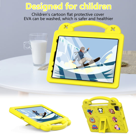 For iPad Pro 11 2025 / 2024 Handle Kickstand Children EVA Shockproof Tablet Case(Yellow) by buy2fix