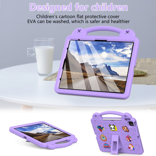 For iPad Pro 13 2025 / 2024 Handle Kickstand Children EVA Shockproof Tablet Case(Light Purple) by buy2fix