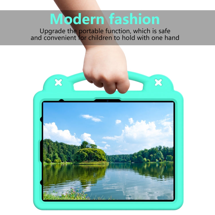 For iPad Pro 12.9 2022 / 2021 Handle Kickstand Children EVA Shockproof Tablet Case(Mint Green) - iPad Pro 12.9 (2022/2021) Cases by buy2fix | Online Shopping UK | buy2fix