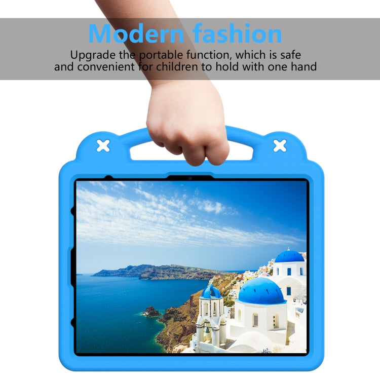 For iPad Pro 12.9 2022 / 2021 Handle Kickstand Children EVA Shockproof Tablet Case(Sky Blue) - iPad Pro 12.9 (2022/2021) Cases by buy2fix | Online Shopping UK | buy2fix