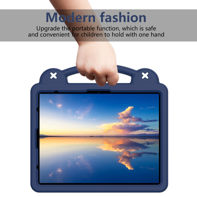 For iPad Pro 12.9 2022 / 2021 Handle Kickstand Children EVA Shockproof Tablet Case(Navy Blue) - iPad Pro 12.9 (2022/2021) Cases by buy2fix | Online Shopping UK | buy2fix