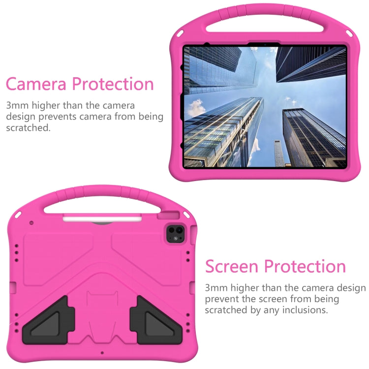 For iPad Air 13 2025 / 2024 EVA Shockproof Tablet Case with Holder(RoseRed) - iPad Air 13 2025 / 2024 Cases by buy2fix | Online Shopping UK | buy2fix
