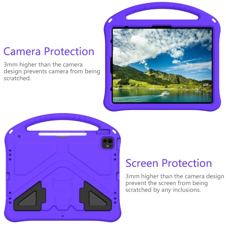 For iPad Pro 12.9 2018-2023 EVA Shockproof Tablet Case with Holder(Purple) - iPad Pro 12.9 (2022/2021) Cases by buy2fix | Online Shopping UK | buy2fix