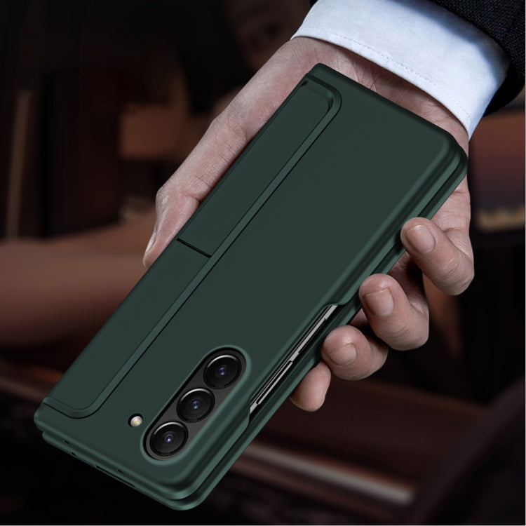 For Samsung Galaxy Z Fold6 5G 2 in 1 Holder Shockproof Phone Case with Pen Slot(Fuchsia) - Galaxy Z Fold6 5G Cases by buy2fix | Online Shopping UK | buy2fix