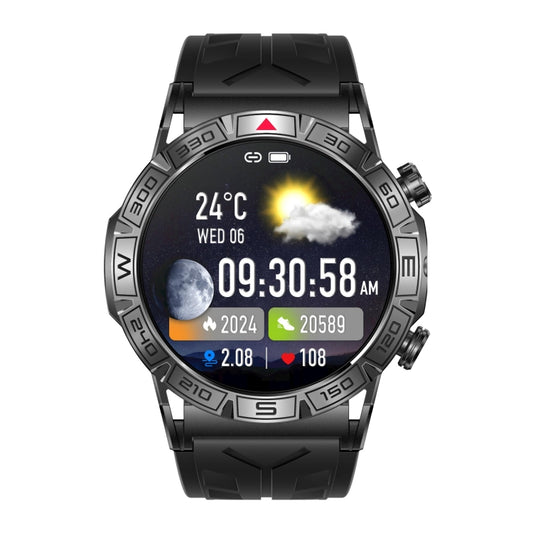 KC80 1.43 inch Color Screen Smart Watch, Support AI Voice Assistant / Bluetooth Call(Black) by buy2fix