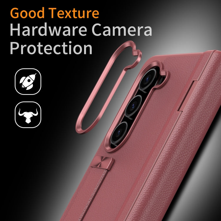 For Samsung Galaxy Z Fold6 5G All-inclusive Shockproof Phone Case with Holder(Red) - Galaxy Z Fold6 5G Cases by buy2fix | Online Shopping UK | buy2fix