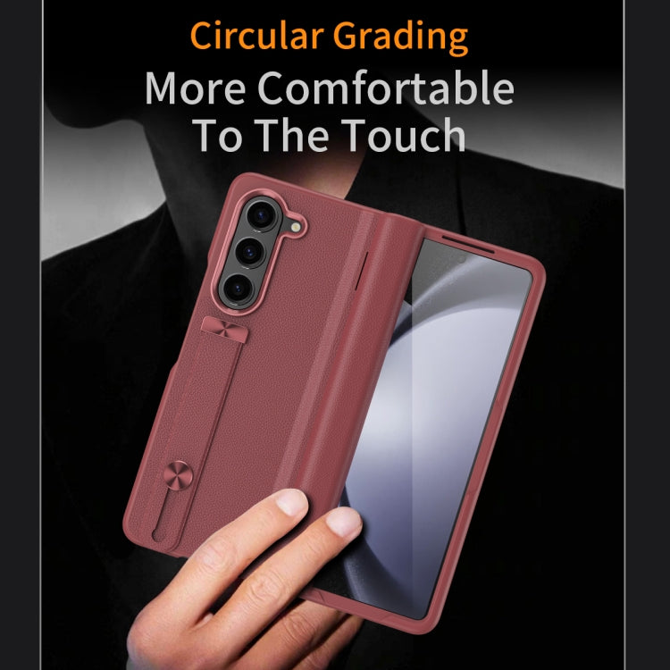 For Samsung Galaxy Z Fold6 5G All-inclusive Shockproof Phone Case with Holder(Red) - Galaxy Z Fold6 5G Cases by buy2fix | Online Shopping UK | buy2fix
