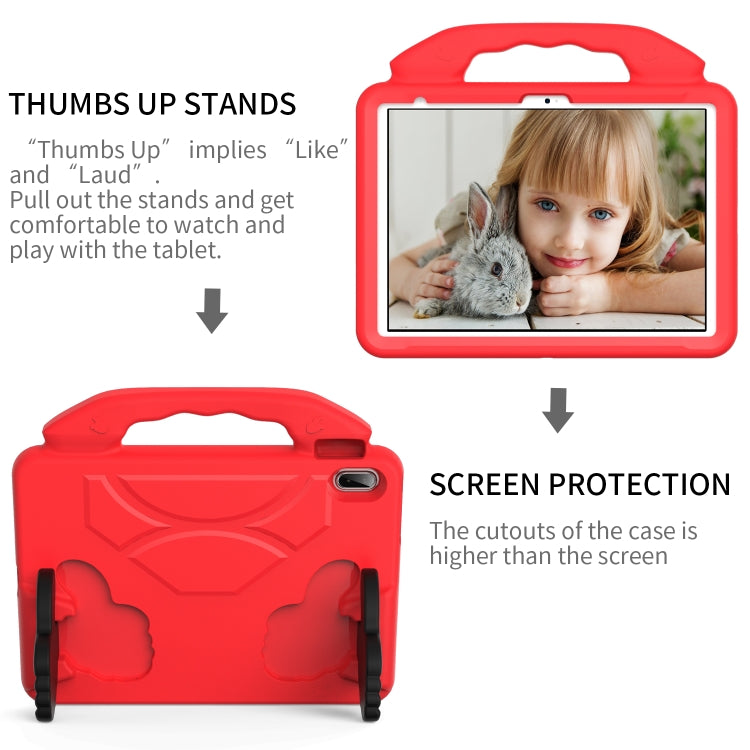 For iPad Air 11 2025 / 2024 Children EVA Shockproof Tablet Case with Thumb Bracket(Red) - iPad Air 11 2025 / 2024 Cases by buy2fix | Online Shopping UK | buy2fix