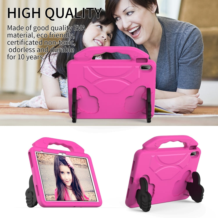 For iPad Air 11 2025 / 2024 Children EVA Shockproof Tablet Case with Thumb Bracket(RoseRed) - iPad Air 11 2025 / 2024 Cases by buy2fix | Online Shopping UK | buy2fix