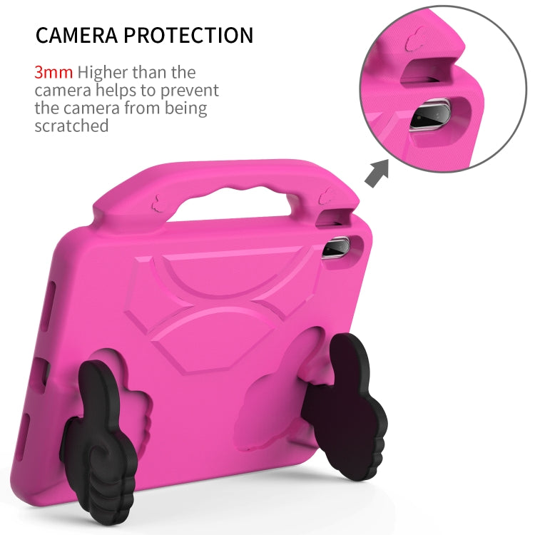 For iPad Air 11 2025 / 2024 Children EVA Shockproof Tablet Case with Thumb Bracket(RoseRed) - iPad Air 11 2025 / 2024 Cases by buy2fix | Online Shopping UK | buy2fix