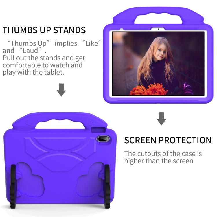 For iPad Air 11 2025 / 2024 Children EVA Shockproof Tablet Case with Thumb Bracket(Purple) - iPad Air 11 2025 / 2024 Cases by buy2fix | Online Shopping UK | buy2fix