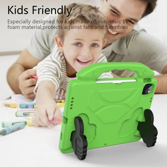 For iPad Pro 11 2025 / 2024 Children EVA Shockproof Tablet Case with Thumb Bracket(Green) by buy2fix