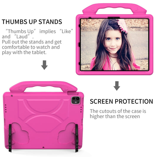 For iPad Air 13 2025 / 2024 Children EVA Shockproof Tablet Case with Thumb Bracket(RoseRed) - iPad Air 13 2025 / 2024 Cases by buy2fix | Online Shopping UK | buy2fix