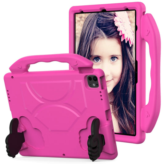 For iPad Air 13 2025 / 2024 Children EVA Shockproof Tablet Case with Thumb Bracket(RoseRed) - iPad Air 13 2025 / 2024 Cases by buy2fix | Online Shopping UK | buy2fix