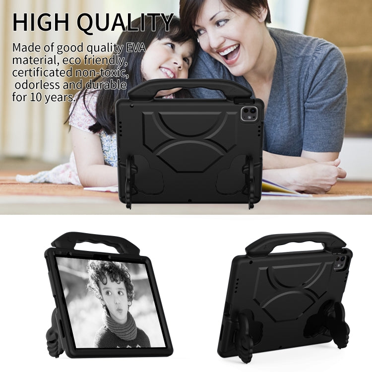 For iPad Pro 12.9 2022 / 2021 / 2020 Children EVA Shockproof Tablet Case with Thumb Bracket(Black) - iPad Pro 12.9 (2022/2021) Cases by buy2fix | Online Shopping UK | buy2fix