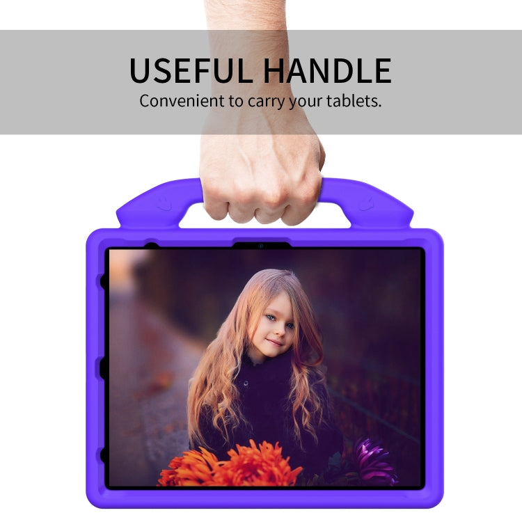 For iPad Pro 12.9 2022 / 2021 / 2020 Children EVA Shockproof Tablet Case with Thumb Bracket(Purple) - iPad Pro 12.9 (2022/2021) Cases by buy2fix | Online Shopping UK | buy2fix