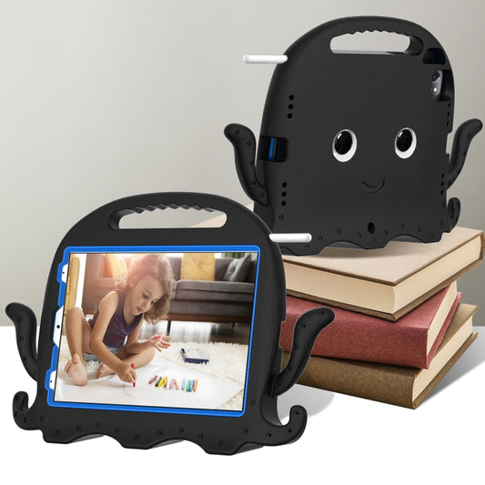 For iPad Air 11 2025 / 2024 Octopus Style EVA Hybrid PC Shockproof Tablet Case with Strap(Black) by buy2fix
