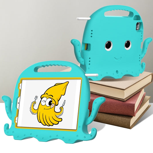 For iPad Pro 11 2025 / 2024 Octopus Style EVA Hybrid PC Shockproof Tablet Case with Strap(Glacial Green) by buy2fix