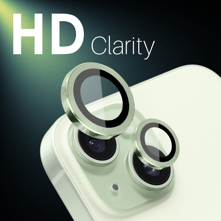 For iPhone 15 / 15 Plus / 14 / 14 Plus NORTHJO 3 Set 6pcs Camera Lens Protector Cover Metal Ring Film(Green) - iPhone 15 Tempered Glass by NORTHJO | Online Shopping UK | buy2fix