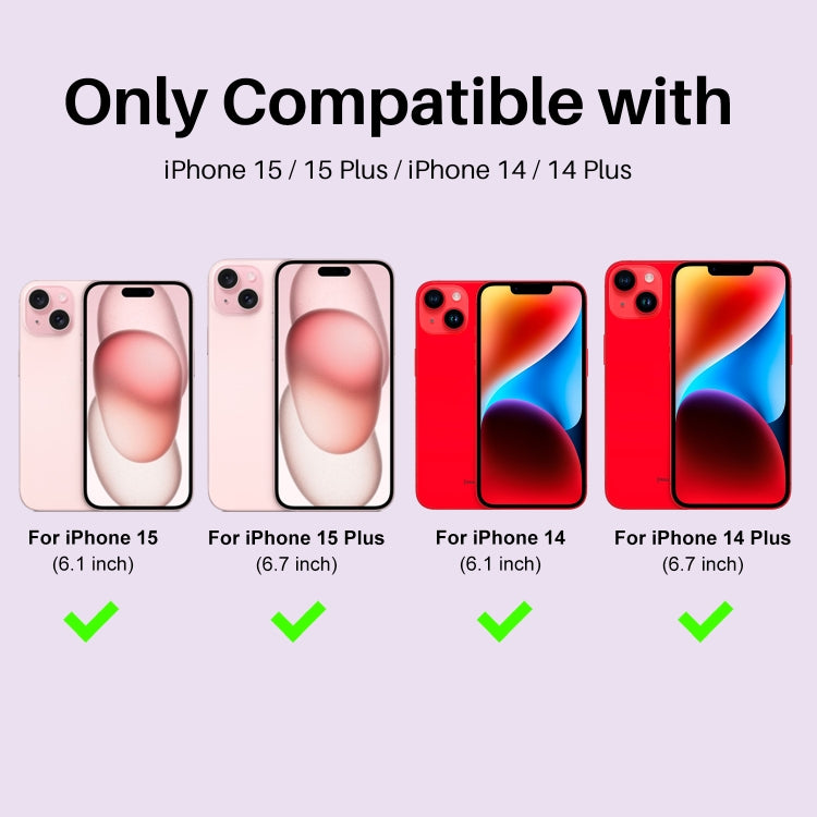 For iPhone 15 / 15 Plus / 14 / 14 Plus NORTHJO 3 Set 6pcs Camera Lens Protector Cover Metal Ring Film(Red) - iPhone 15 Tempered Glass by NORTHJO | Online Shopping UK | buy2fix