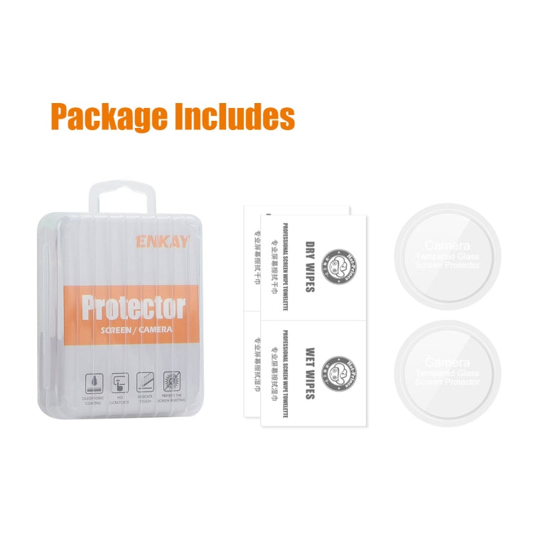 For Garmin Forerunner 158 2pcs ENKAY Hat-Prince 0.2mm 9H Tempered Glass Screen Protector Watch Film by ENKAY