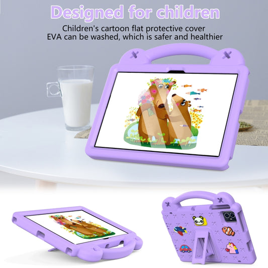 For Teclast M50 HD 10.1 / M50 Pro 10.1 2023 Handle Kickstand Children EVA Shockproof Tablet Case(Light Purple) - Teclast by buy2fix | Online Shopping UK | buy2fix