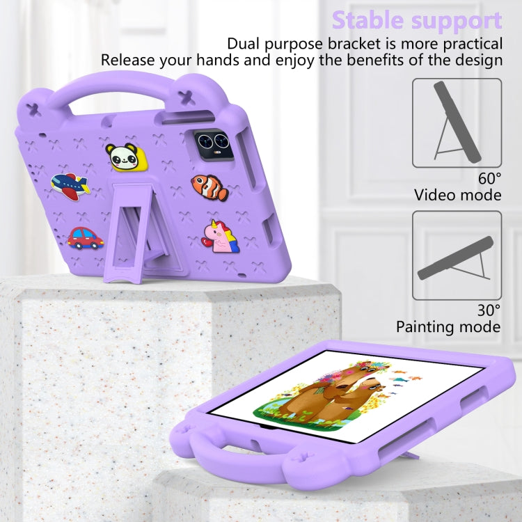 For Teclast M50 HD 10.1 / M50 Pro 10.1 2023 Handle Kickstand Children EVA Shockproof Tablet Case(Light Purple) - Teclast by buy2fix | Online Shopping UK | buy2fix