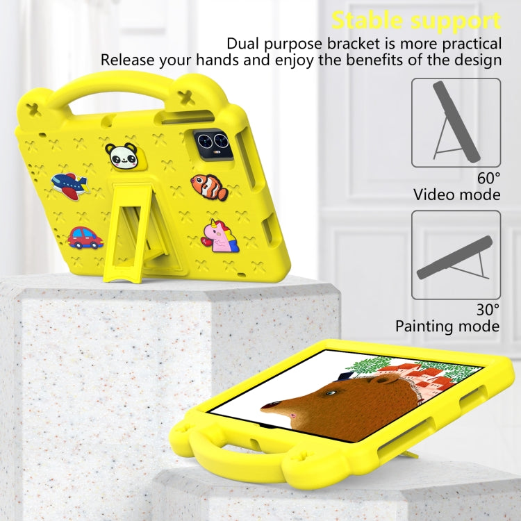 For Teclast M50 HD 10.1 / M50 Pro 10.1 2023 Handle Kickstand Children EVA Shockproof Tablet Case(Yellow) - Teclast by buy2fix | Online Shopping UK | buy2fix