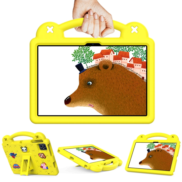 For Walmart ONN 10.1 Gen4 2024 Handle Kickstand Children EVA Shockproof Tablet Case(Yellow) by buy2fix