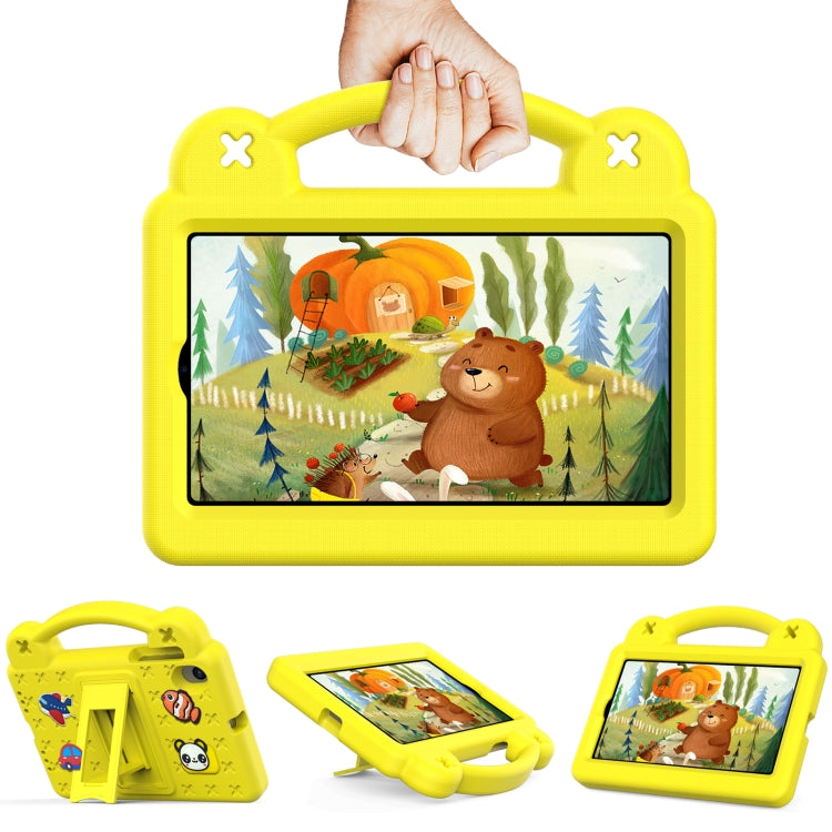 For Walmart Onn 7.0 Gen4 2024 Handle Kickstand Children EVA Shockproof Tablet Case(Yellow) by buy2fix