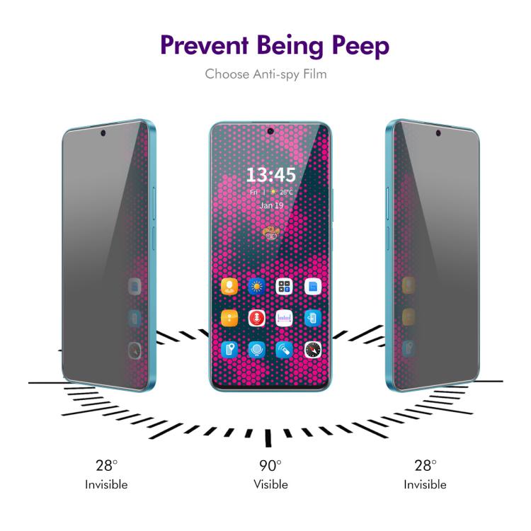For Honor 400 Global 5pcs ENKAY Hat-Prince 28 Degree Anti-peeping Privacy Tempered Glass Film - Honor Tempered Glass by ENKAY | Online Shopping UK | buy2fix