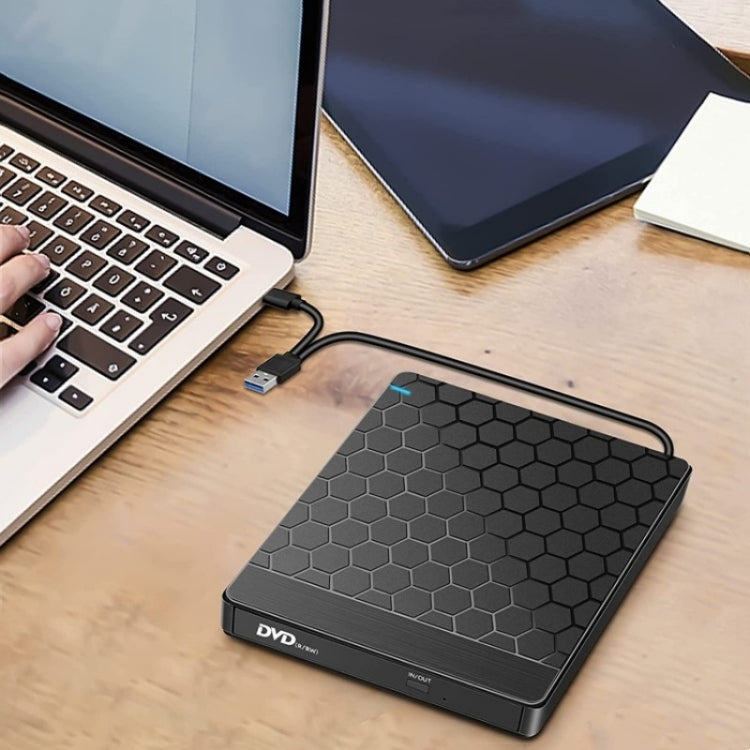 042 Football Pattern USB3.0 / Type-C Computer Laptop External Optical Drive Burner DVD Burner - Rewritable Drive by buy2fix | Online Shopping UK | buy2fix