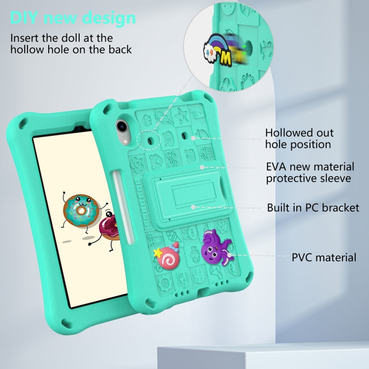 For iPad mini 6 / mini 2024 Hi Baby EVA Full Body Tablet Case with Strap(Mint Green) - iPad mini 6 Cases by buy2fix | Online Shopping UK | buy2fix