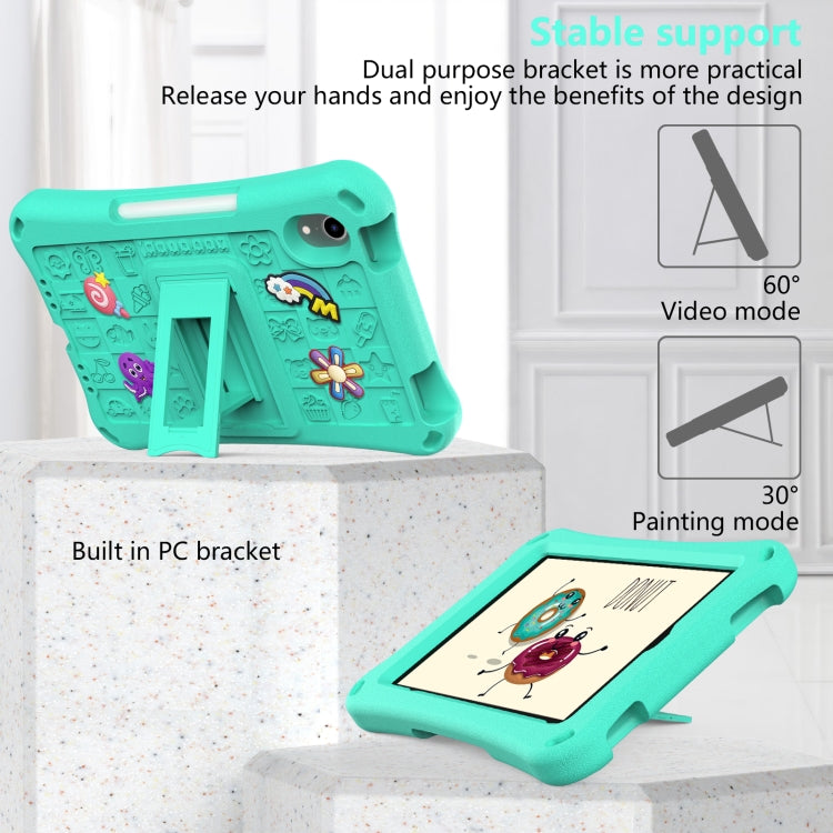 For iPad mini 6 / mini 2024 Hi Baby EVA Full Body Tablet Case with Strap(Mint Green) - iPad mini 6 Cases by buy2fix | Online Shopping UK | buy2fix