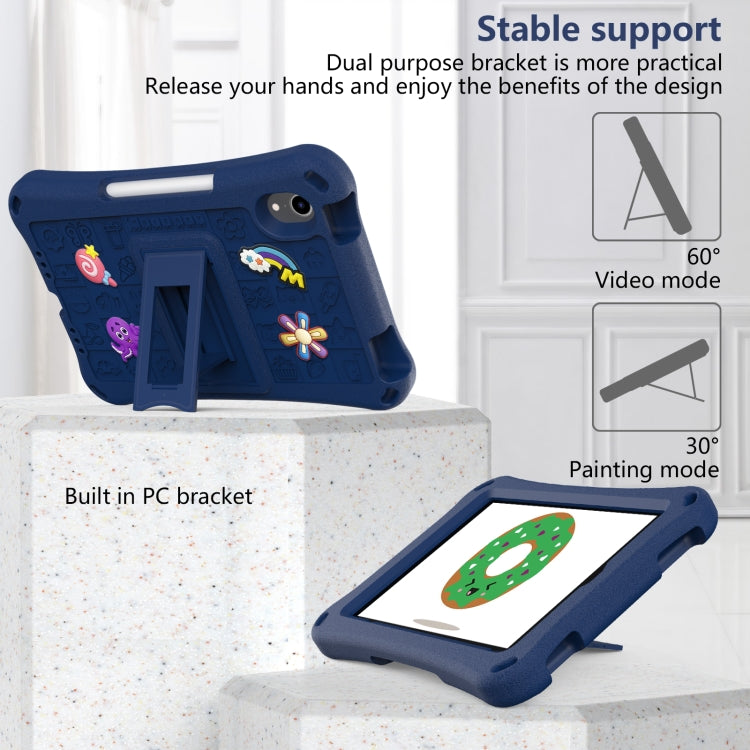 For iPad mini 6 / mini 2024 Hi Baby EVA Full Body Tablet Case with Strap(Navy Blue) - iPad mini 6 Cases by buy2fix | Online Shopping UK | buy2fix