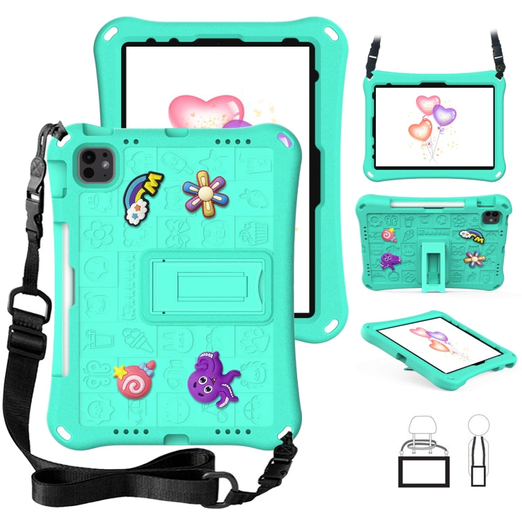For iPad Air 11 2025 / 2024 Hi Baby EVA Full Body Tablet Case with Strap(Mint Green) - iPad Air 11 2025 / 2024 Cases by buy2fix | Online Shopping UK | buy2fix