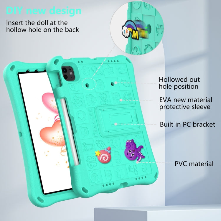 For iPad Air 11 2025 / 2024 Hi Baby EVA Full Body Tablet Case with Strap(Mint Green) - iPad Air 11 2025 / 2024 Cases by buy2fix | Online Shopping UK | buy2fix