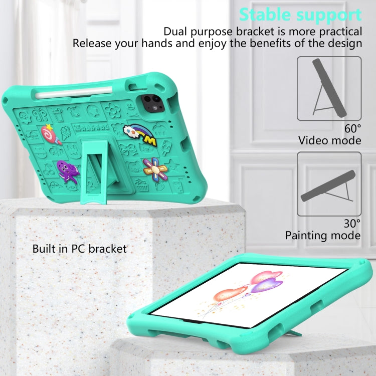 For iPad Air 11 2025 / 2024 Hi Baby EVA Full Body Tablet Case with Strap(Mint Green) - iPad Air 11 2025 / 2024 Cases by buy2fix | Online Shopping UK | buy2fix