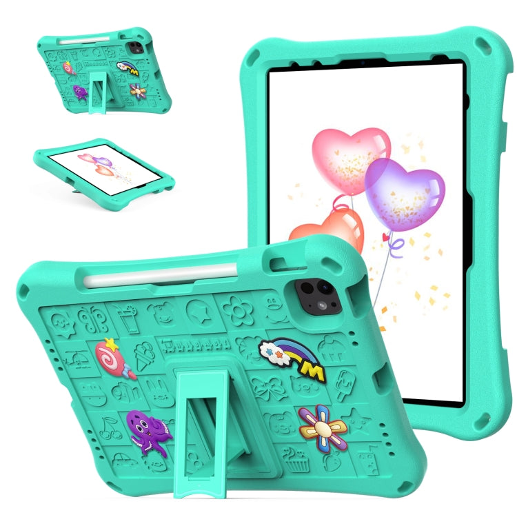 For iPad Air 11 2025 / 2024 Hi Baby EVA Full Body Tablet Case with Strap(Mint Green) - iPad Air 11 2025 / 2024 Cases by buy2fix | Online Shopping UK | buy2fix