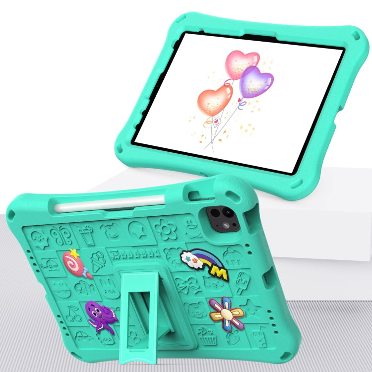 For iPad Air 11 2025 / 2024 Hi Baby EVA Full Body Tablet Case with Strap(Mint Green) - iPad Air 11 2025 / 2024 Cases by buy2fix | Online Shopping UK | buy2fix