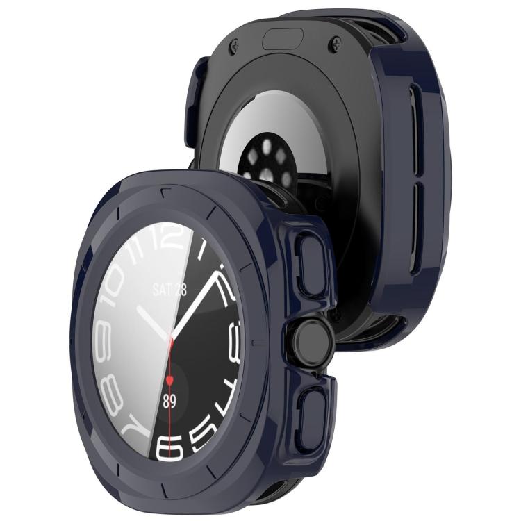 For Samsung Galaxy Watch Ultra 47mm / Ultra 2025 Tempered Film Integrated Waterproof PC Watch Protective Cover(Dark Blue) - Watch Cases by buy2fix | Online Shopping UK | buy2fix