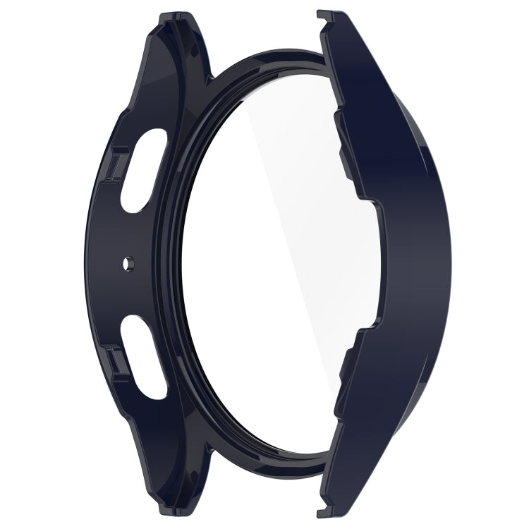 For Samsung Galaxy Watch 7 44mm Tempered Film Integrated Waterproof PC Watch Protective Cover(Dark Blue) - Watch Cases by buy2fix | Online Shopping UK | buy2fix