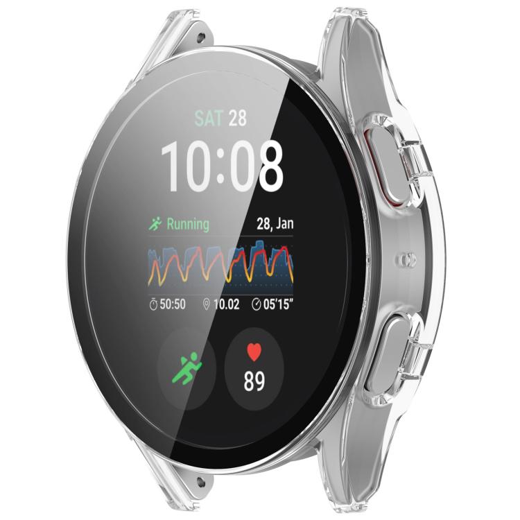 For Samsung Galaxy Watch 7 40mm Tempered Film Integrated Waterproof PC Watch Protective Cover(Transparent) - Watch Cases by buy2fix | Online Shopping UK | buy2fix