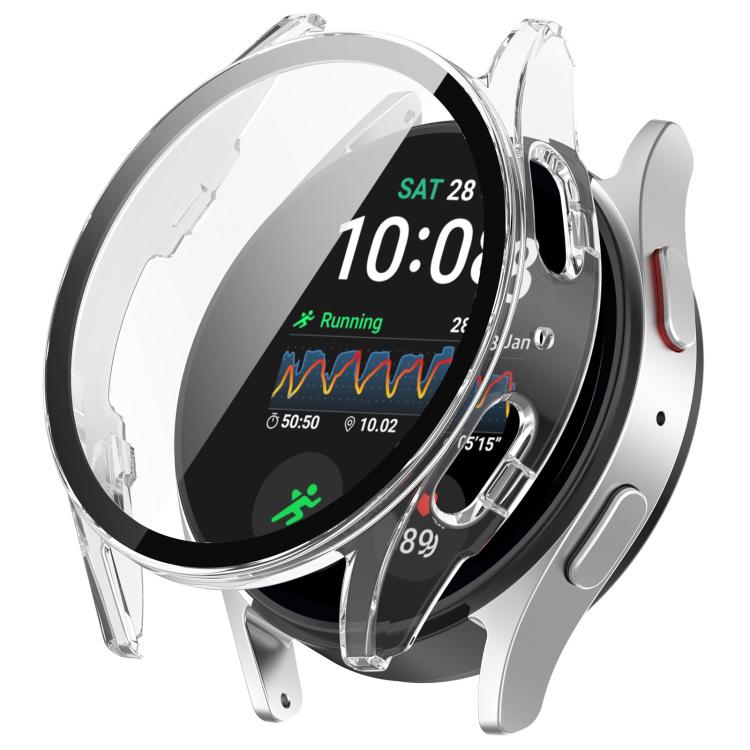 For Samsung Galaxy Watch 7 40mm Tempered Film Integrated Waterproof PC Watch Protective Cover(Transparent) - Watch Cases by buy2fix | Online Shopping UK | buy2fix