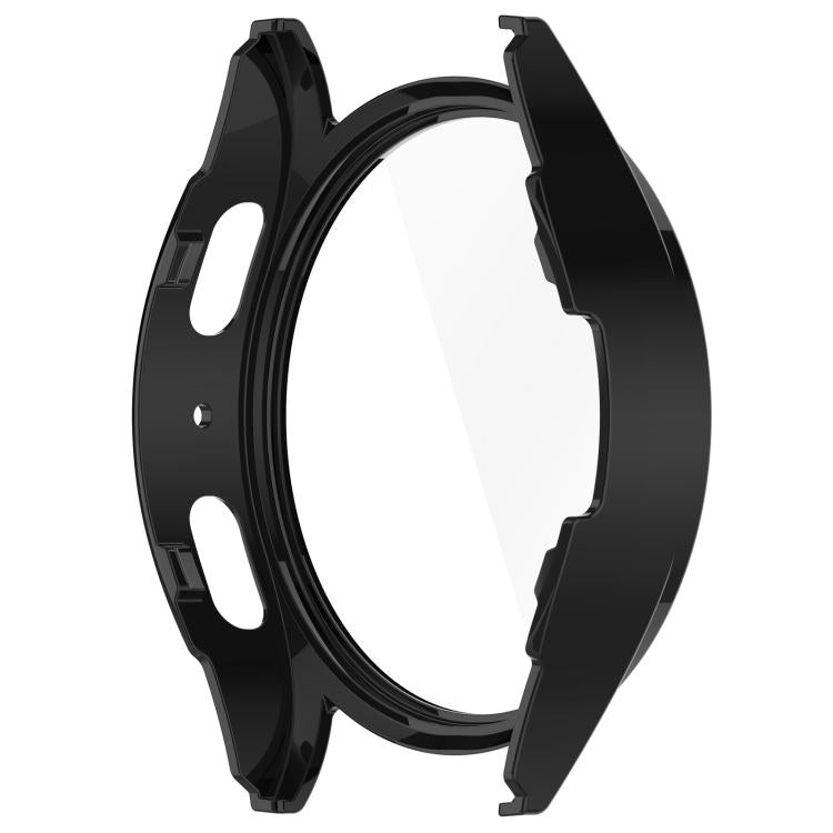For Samsung Galaxy Watch 7 40mm Tempered Film Integrated Waterproof PC Watch Protective Cover(Black) - Watch Cases by buy2fix | Online Shopping UK | buy2fix