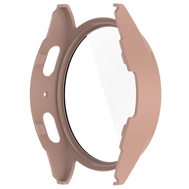 For Samsung Galaxy Watch 7 40mm Tempered Film Integrated Waterproof PC Watch Protective Cover(Pink) - Watch Cases by buy2fix | Online Shopping UK | buy2fix