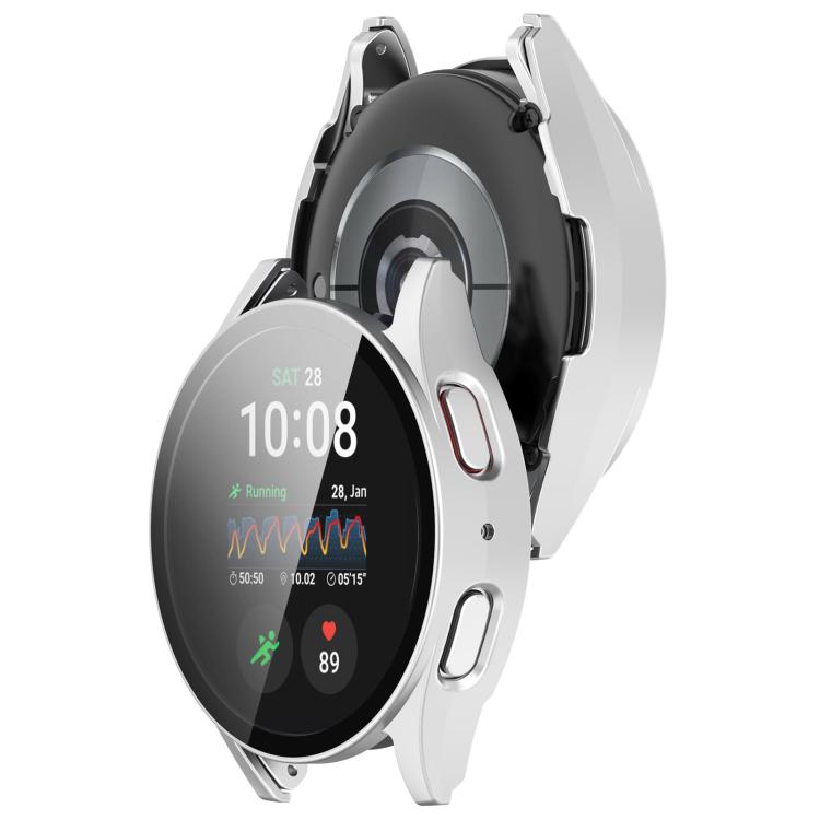 For Samsung Galaxy Watch 7 40mm Tempered Film Integrated Waterproof PC Watch Protective Cover(Silver) - Watch Cases by buy2fix | Online Shopping UK | buy2fix